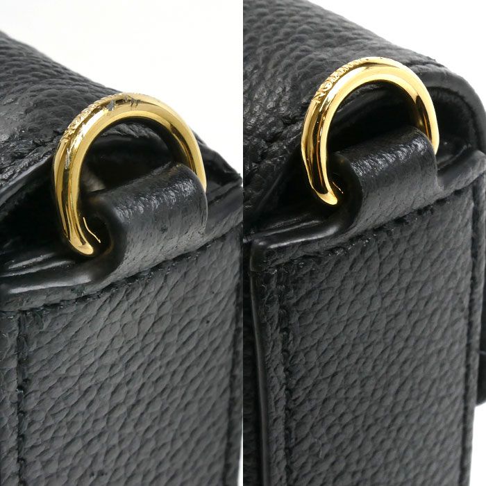 Louis Vuitton Pochette Felicie Shoulder Bag Monogram Empreinte Noir — view 7