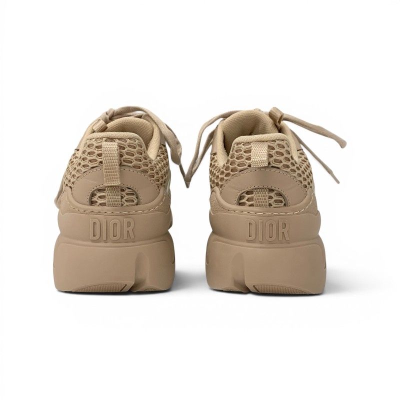 Dior D-connect Sneakers Rubber Mesh Leather Pink Beige Logo — view 5