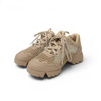 Dior D-connect Sneakers Rubber Mesh Leather Pink Beige Logo