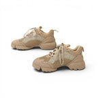 Dior D-connect Sneakers Rubber Mesh Leather Pink Beige Logo — view 3