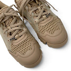 Dior D-connect Sneakers Rubber Mesh Leather Pink Beige Logo — view 9