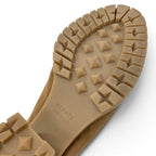 Hermes Flor 60 Sandals Shoes Suede Brown Silver Fleece Mules — view 8