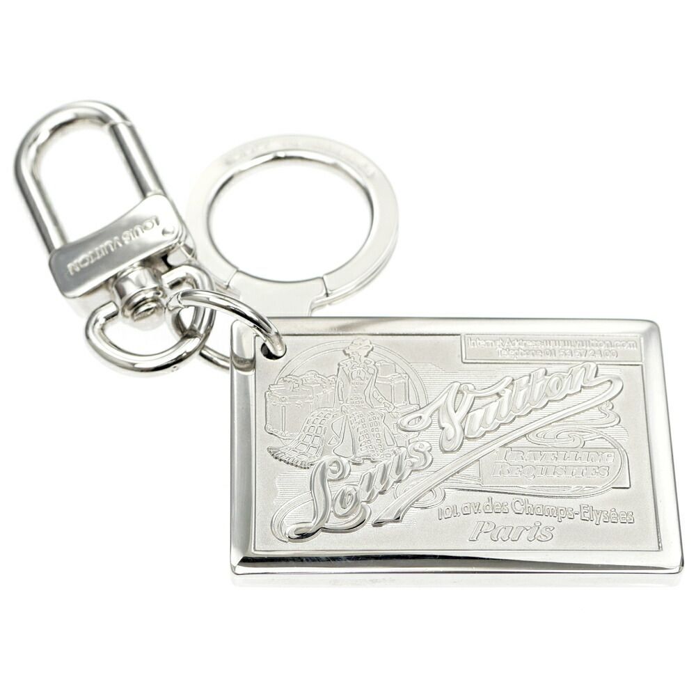 Louis Vuitton Key Ring Porte Cles Jean Silver Color Key Holder Back Charm