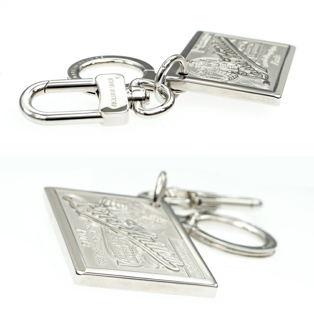 Louis Vuitton Key Ring Porte Cles Jean Silver Color Key Holder Back Charm — view 3