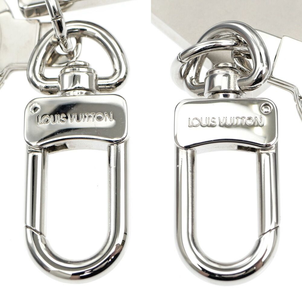 Louis Vuitton Key Ring Porte Cles Jean Silver Color Key Holder Back Charm — view 6