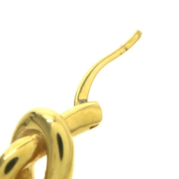 Celine Knot Small Hoop Earrings Gold Finish Brass — view 5