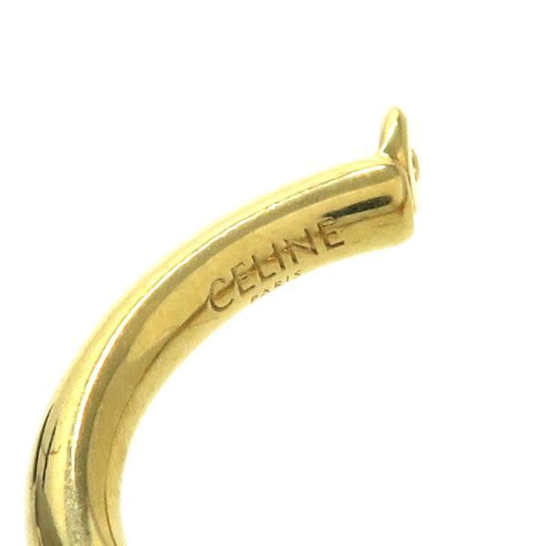 Celine Knot Small Hoop Earrings Gold Finish Brass — view 9