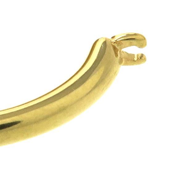 Celine Knot Small Hoop Earrings Gold Finish Brass — view 6