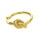 Celine Knot Small Hoop Earrings Gold Finish Brass — view 3