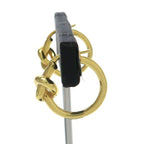 Celine Knot Small Hoop Earrings Gold Finish Brass — view 2