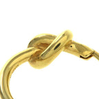 Celine Knot Small Hoop Earrings Gold Finish Brass — view 4