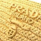 Prada Raffia Triangle Pouch — view 8