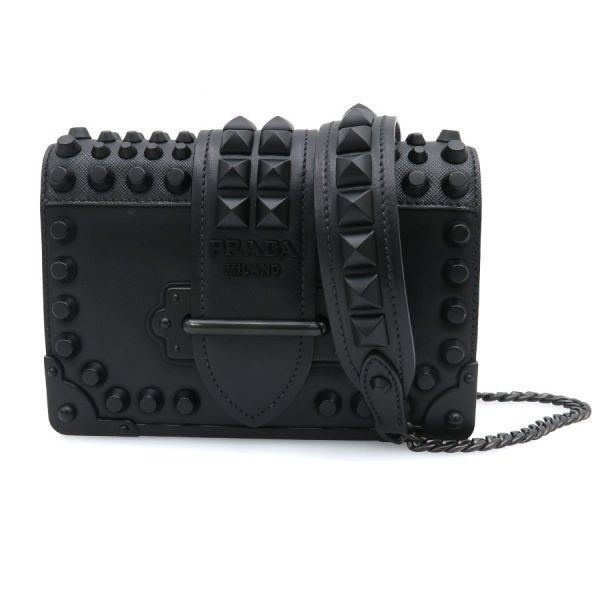 Prada Studded Cahier Chain Messenger