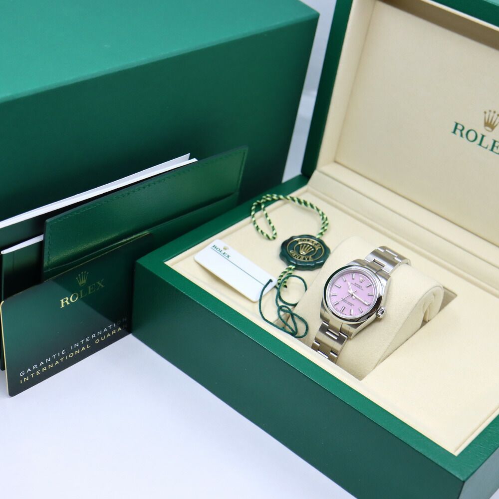 Rolex Oyster Perpetual 28 Candy Pink Watch — view 9