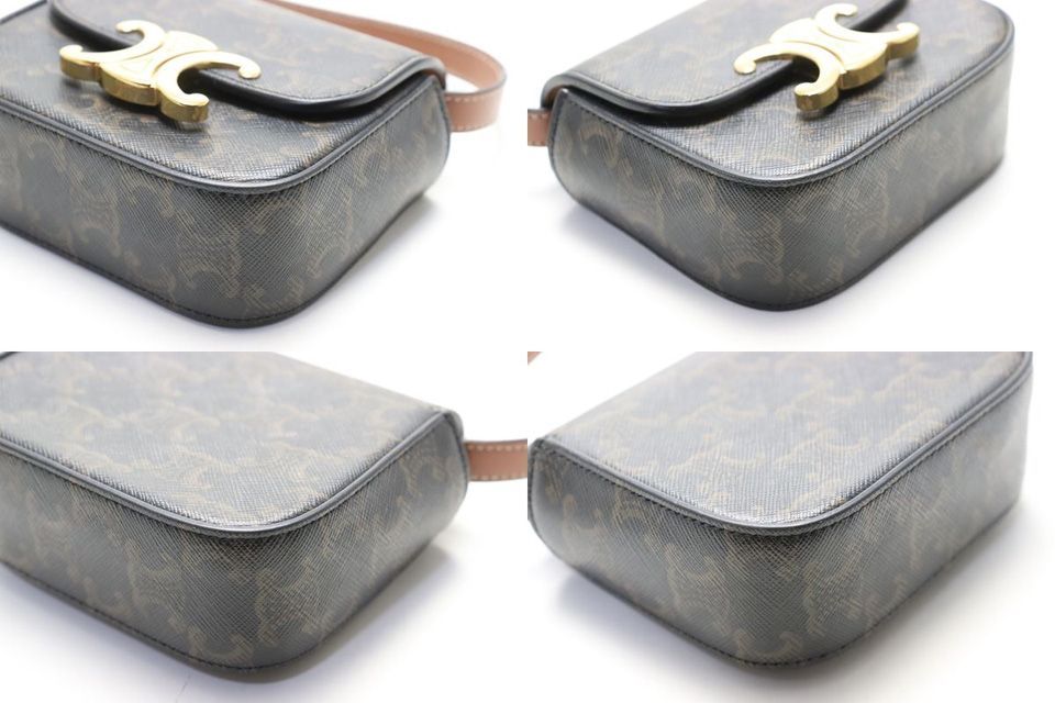 Celine Triomphe Mini Black Leather Shoulder — view 5
