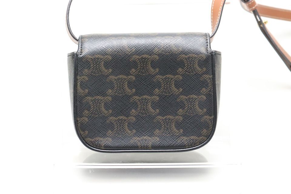 Celine Triomphe Mini Black Leather Shoulder — view 2