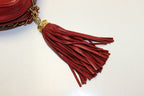 Chanel 0 Quilted Fringe GD Leather Chain Shoulder — view 9