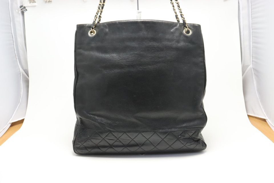 Chanel 0 Quilted GD Leather Chain Tote — view 2
