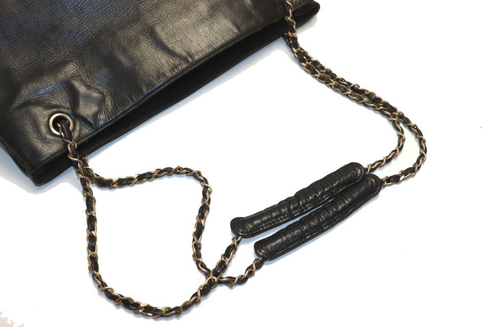 Chanel 0 Quilted GD Leather Chain Tote — view 6