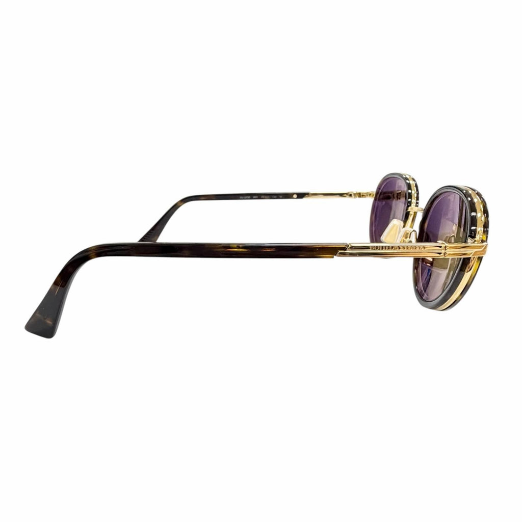 Bottega Veneta BV Forte Sunglasses Clear Brown Marble Gold 49 Eyewear — view 5