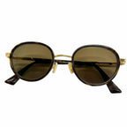 Bottega Veneta BV Forte Sunglasses Clear Brown Marble Gold 49 Eyewear
