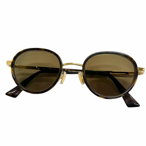 Bottega Veneta BV Forte Sunglasses Clear Brown Marble Gold 49 Eyewear