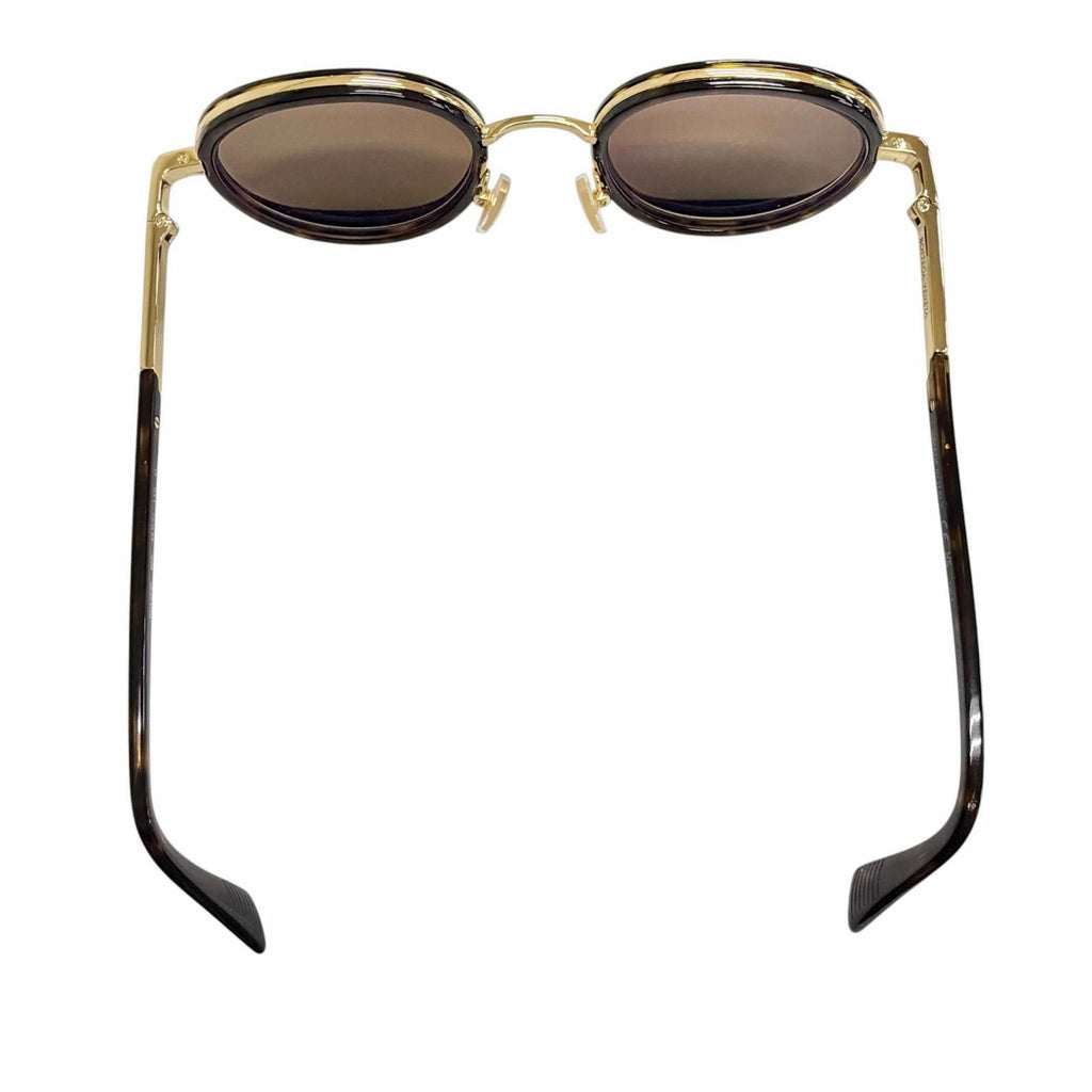 Bottega Veneta BV Forte Sunglasses Clear Brown Marble Gold 49 Eyewear — view 6