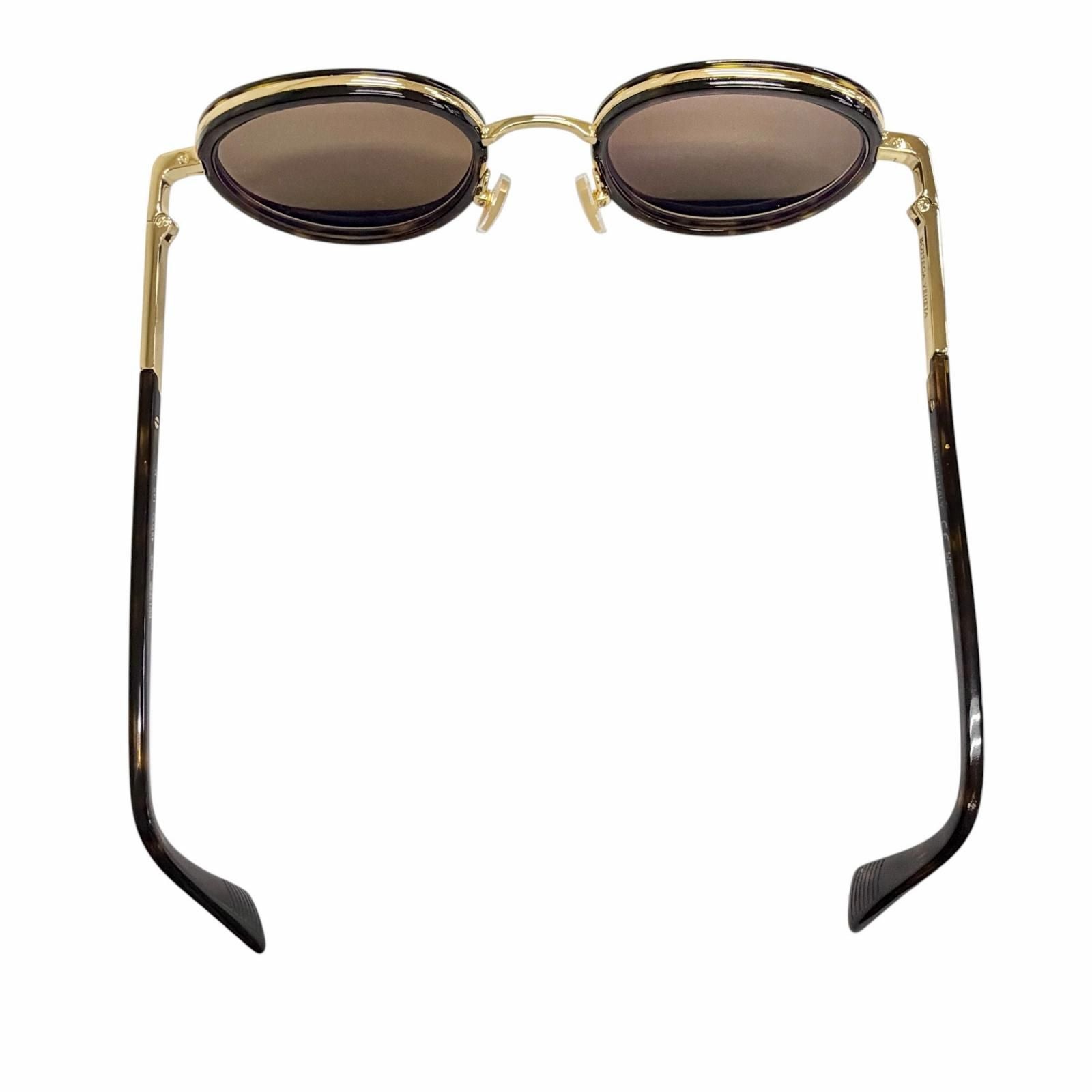 Bottega Veneta BV Forte Sunglasses Clear Brown Marble Gold 49 Eyewear — view 6