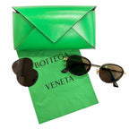 Bottega Veneta BV Forte Sunglasses Clear Brown Marble Gold 49 Eyewear — view 2