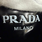 Prada Wingtip Medallion Lace Up Leather Sneakers Black — view 9