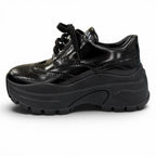 Prada Wingtip Medallion Lace Up Leather Sneakers Black — view 5
