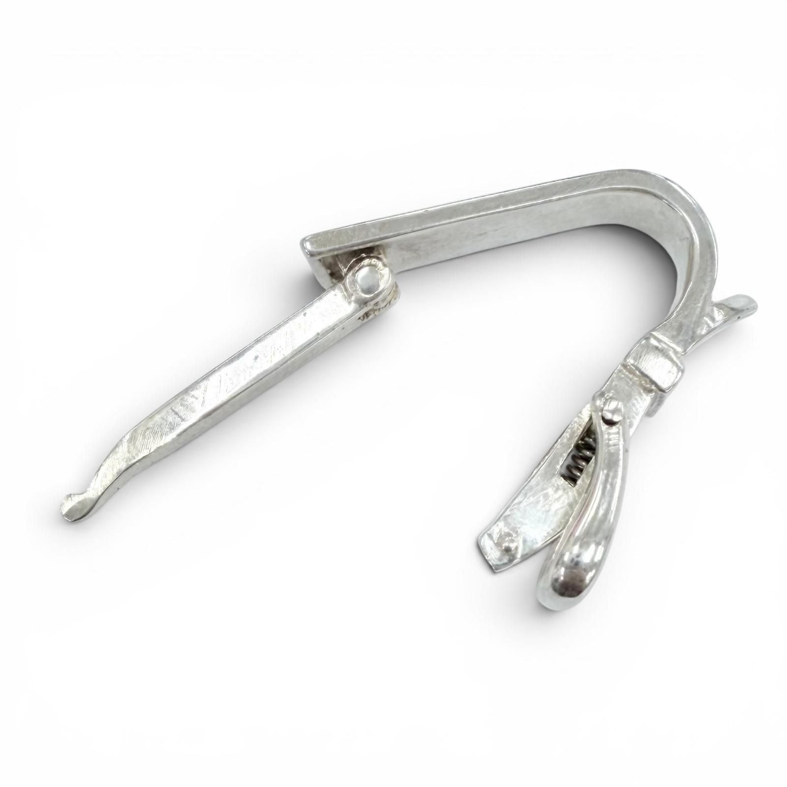 Hermes Vintage Ceinture Belt Motif Scarf Ring Silver — view 4