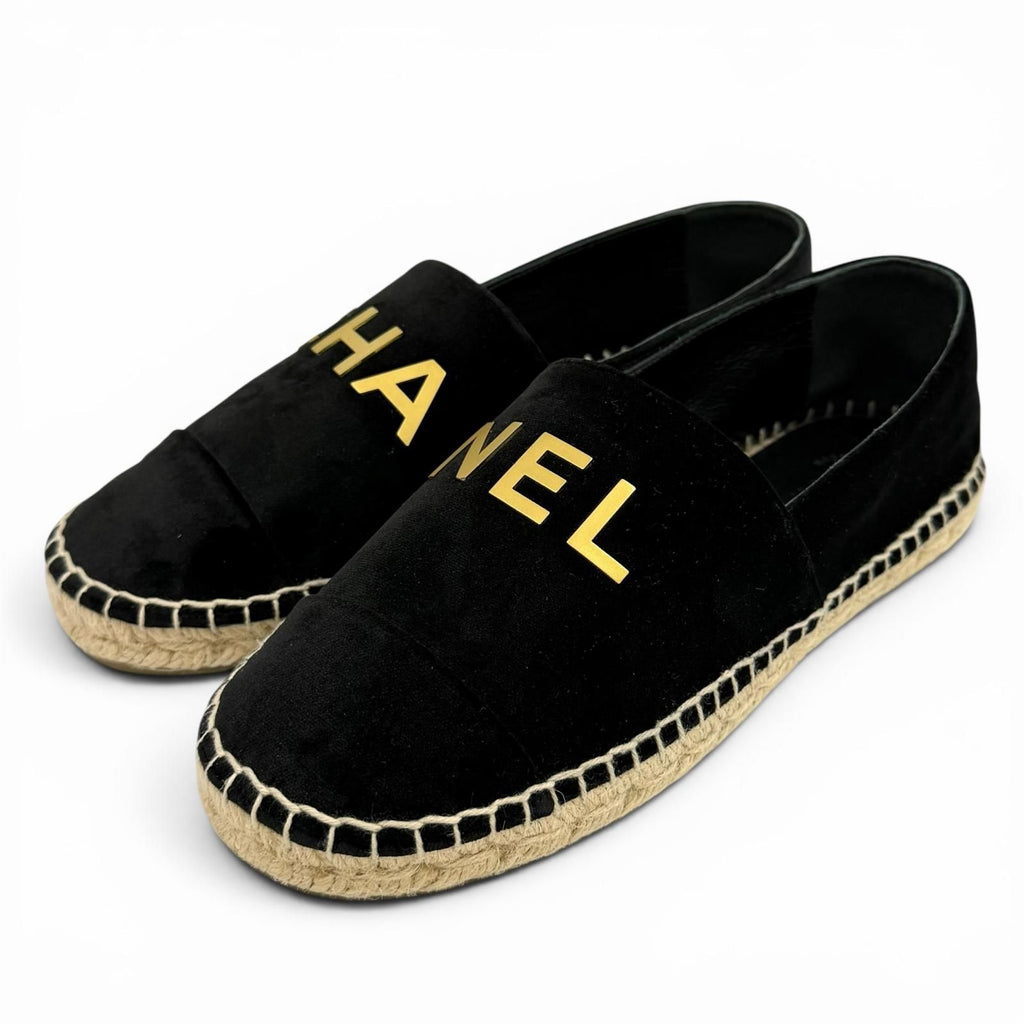 Chanel Logo Slipper Black