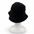 Chanel Cotton Wool CC Logo Hat Black Gold — view 4