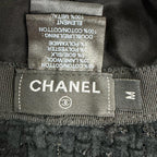 Chanel Cotton Wool CC Logo Hat Black Gold — view 8