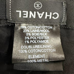 Chanel Cotton Wool CC Logo Hat Black Gold — view 9