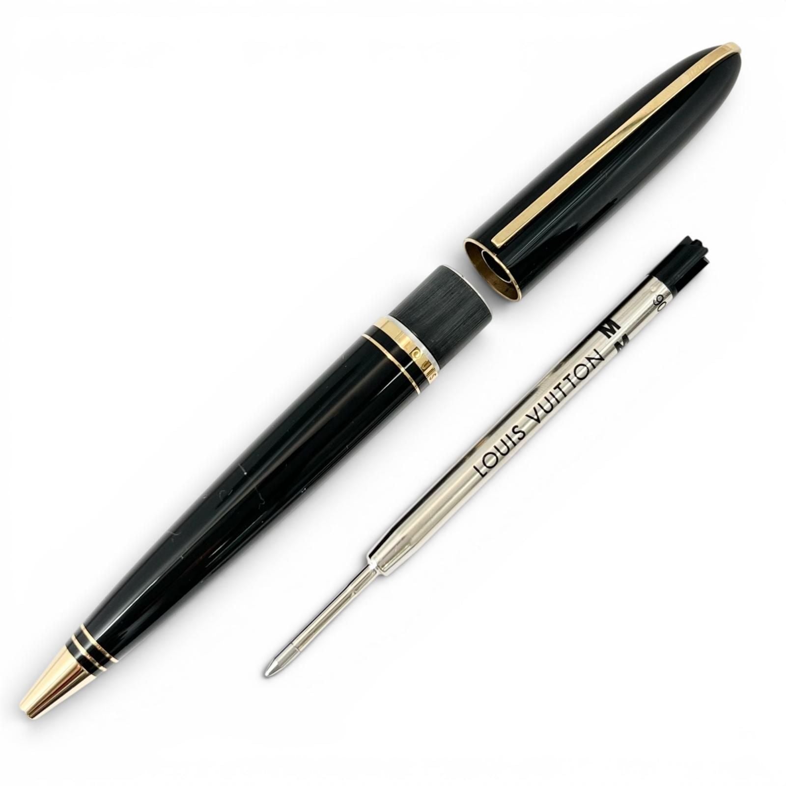 Louis Vuitton Dog Lacquer Twist Ballpoint Pen Black Gold — view 3