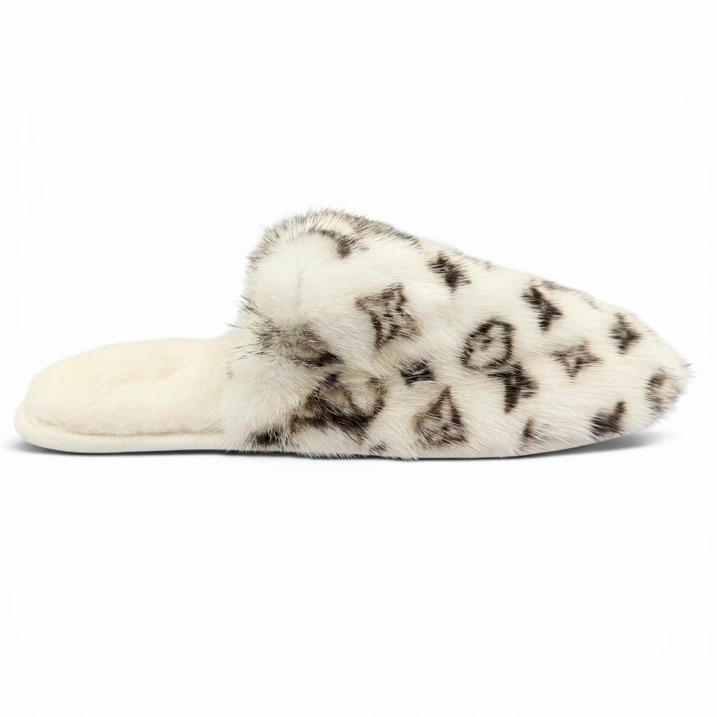 Louis Vuitton Sweet Line Mink Monogram Slippers Ivory — view 5