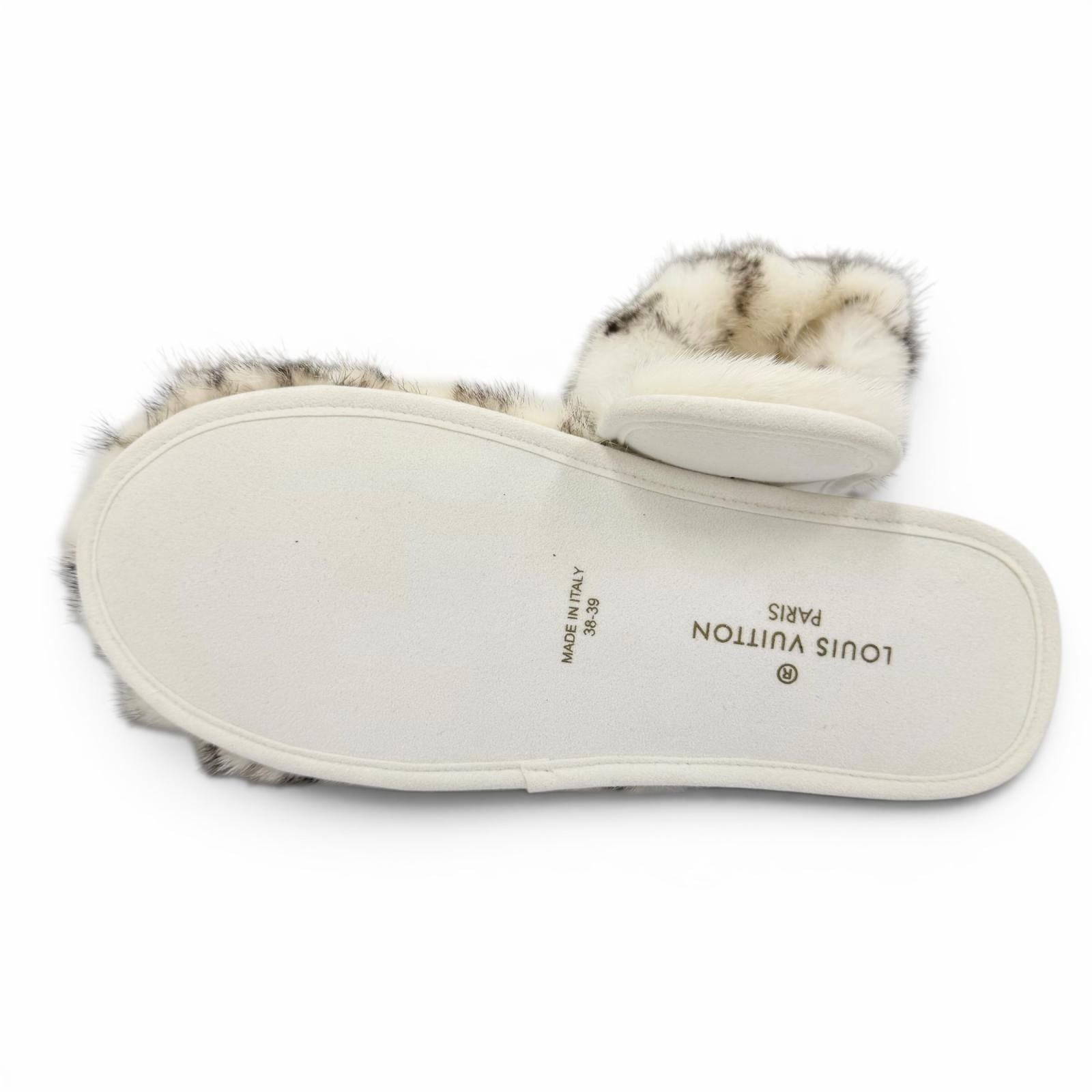 Louis Vuitton Sweet Line Mink Monogram Slippers Ivory — view 6