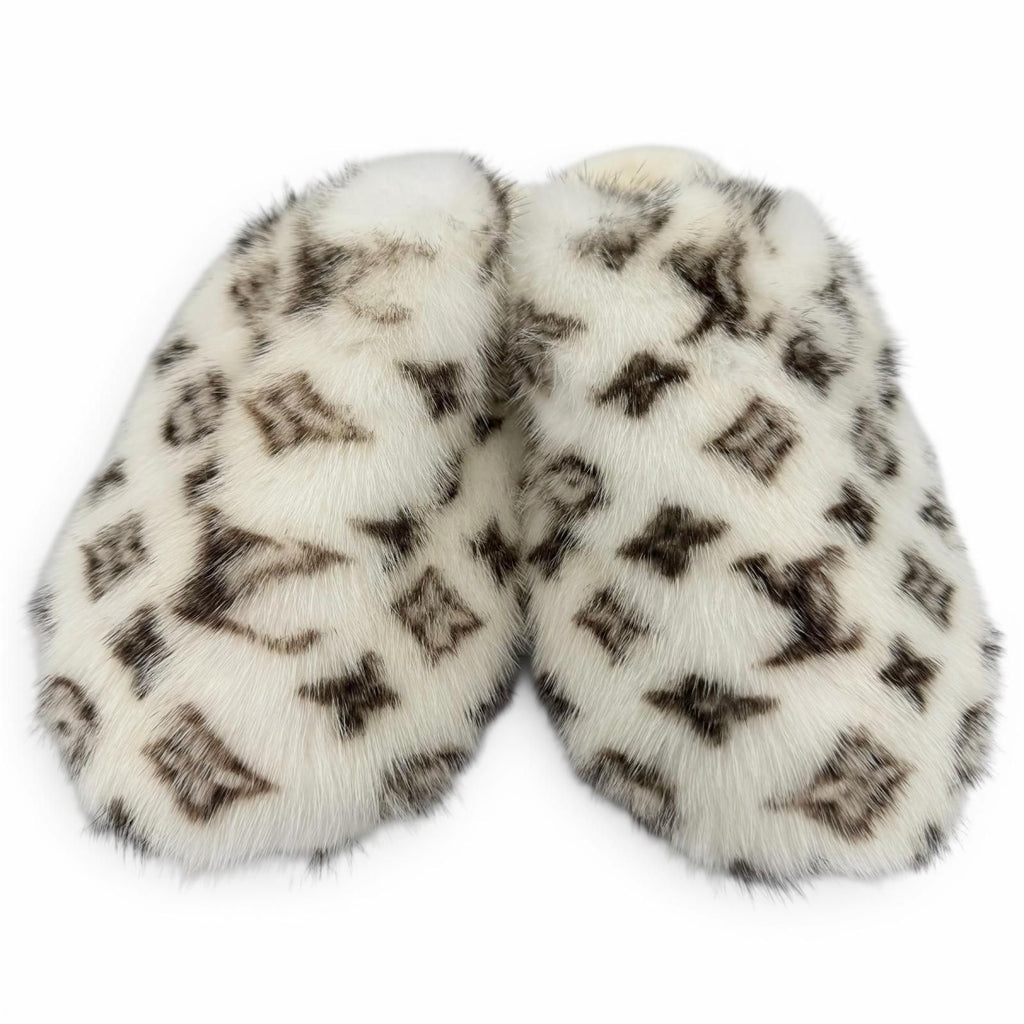Louis Vuitton Sweet Line Mink Monogram Slippers Ivory — view 3