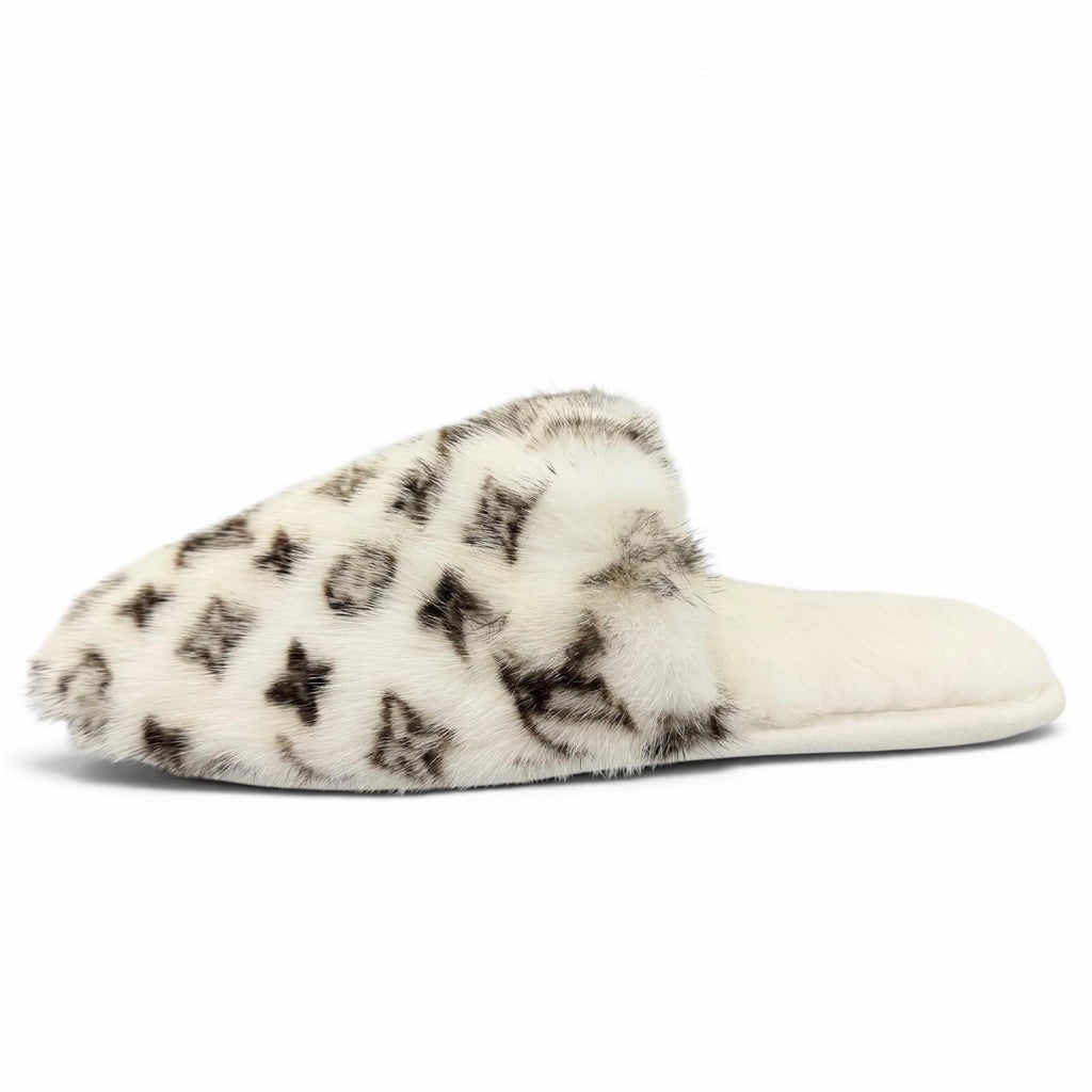 Louis Vuitton Sweet Line Mink Monogram Slippers Ivory — view 4