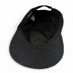 Chanel Cotton CC Logo Lamesh Cap Hat Black Blue — view 6