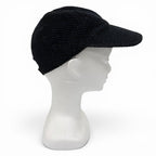 Chanel Cotton CC Logo Lamesh Cap Hat Black Blue — view 5
