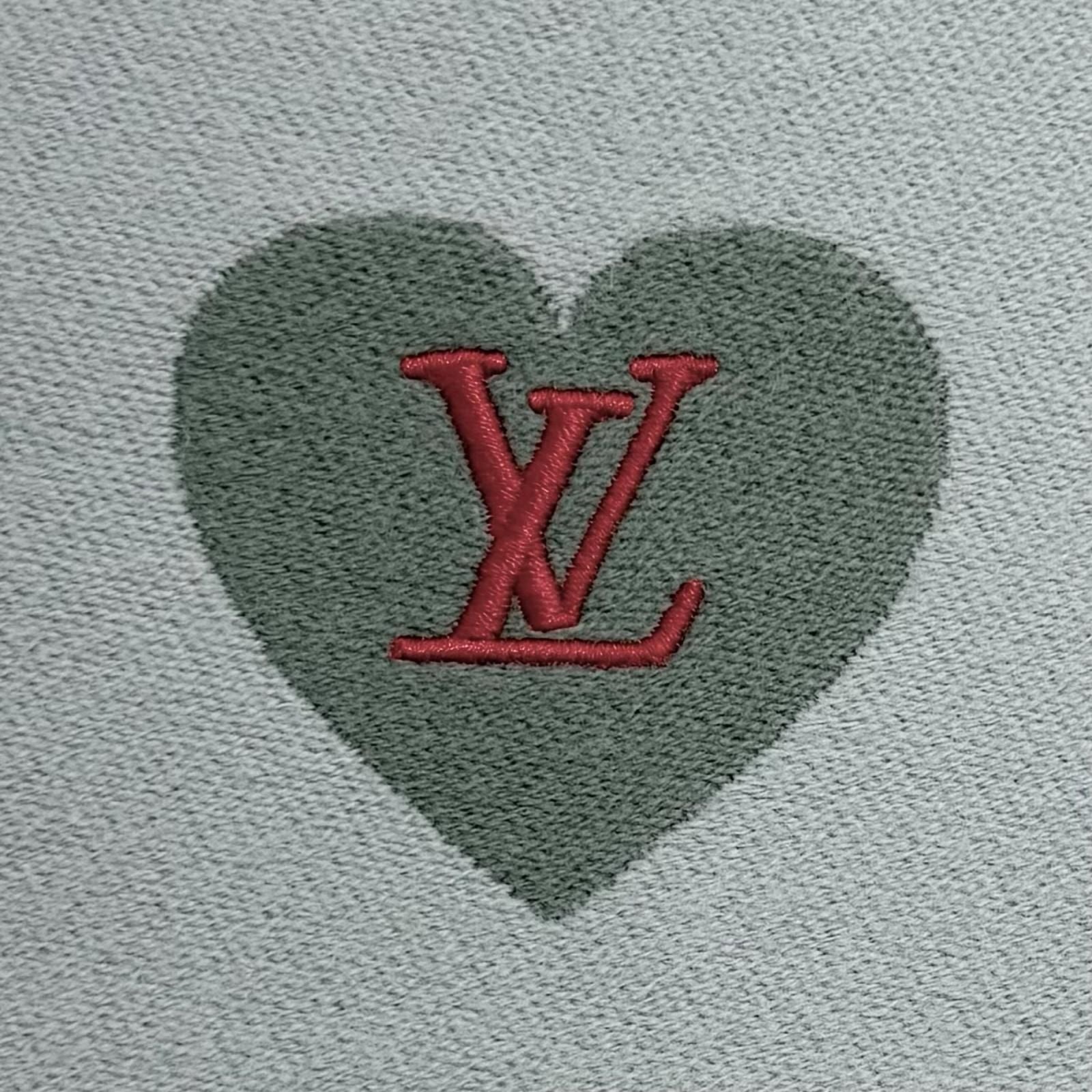 Louis Vuitton Vivienne Cvd Wool Scarf with Fringe Gray — view 6
