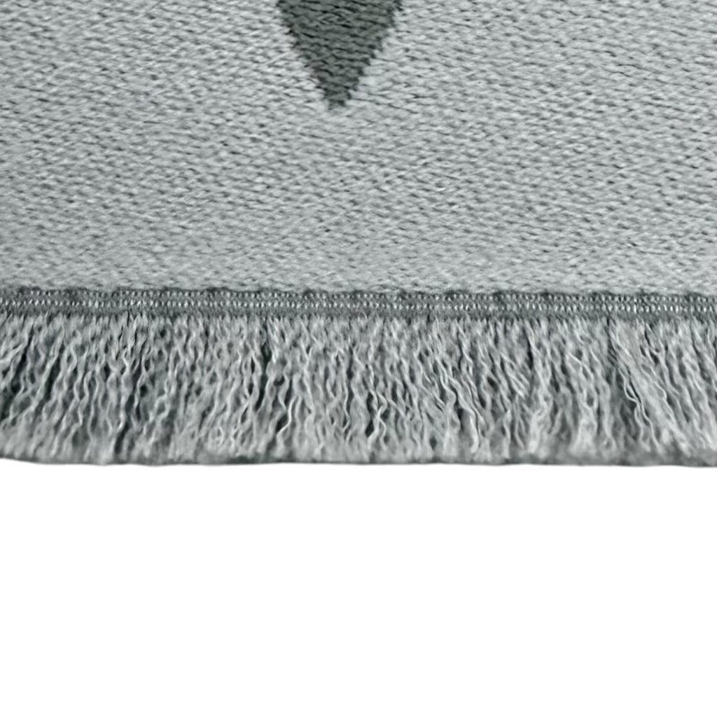 Louis Vuitton Vivienne Cvd Wool Scarf with Fringe Gray — view 5
