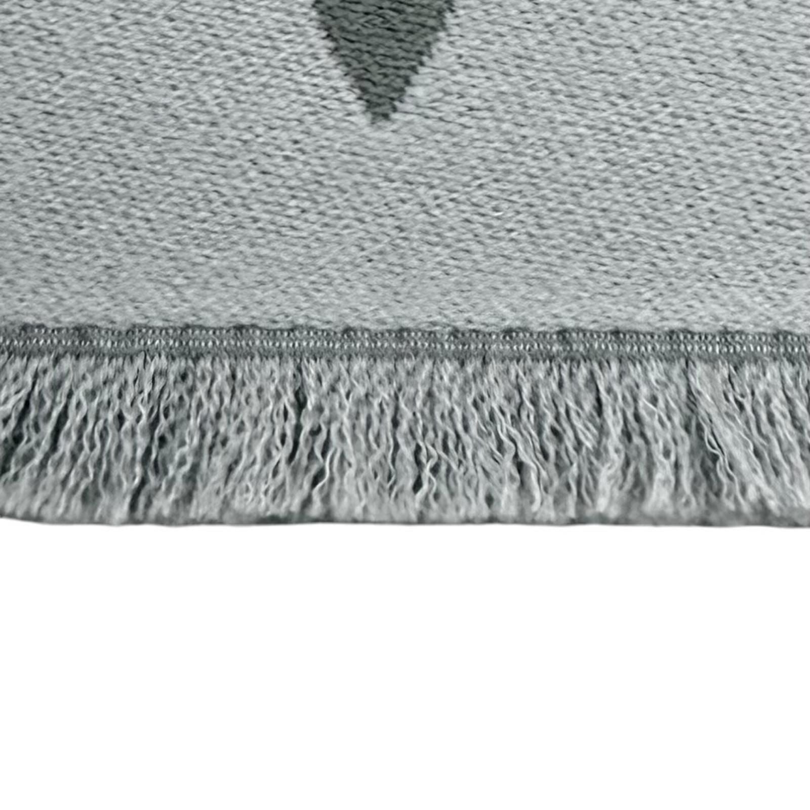 Louis Vuitton Vivienne Cvd Wool Scarf with Fringe Gray — view 5
