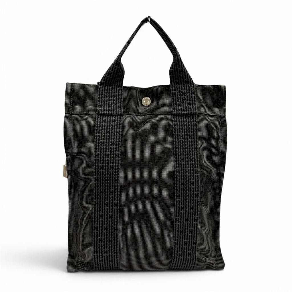 Hermes Her Line a Dos PM Canvas Backpack with Cadena Gray