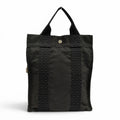 Hermes Her Line a Dos PM Canvas Backpack with Cadena Gray