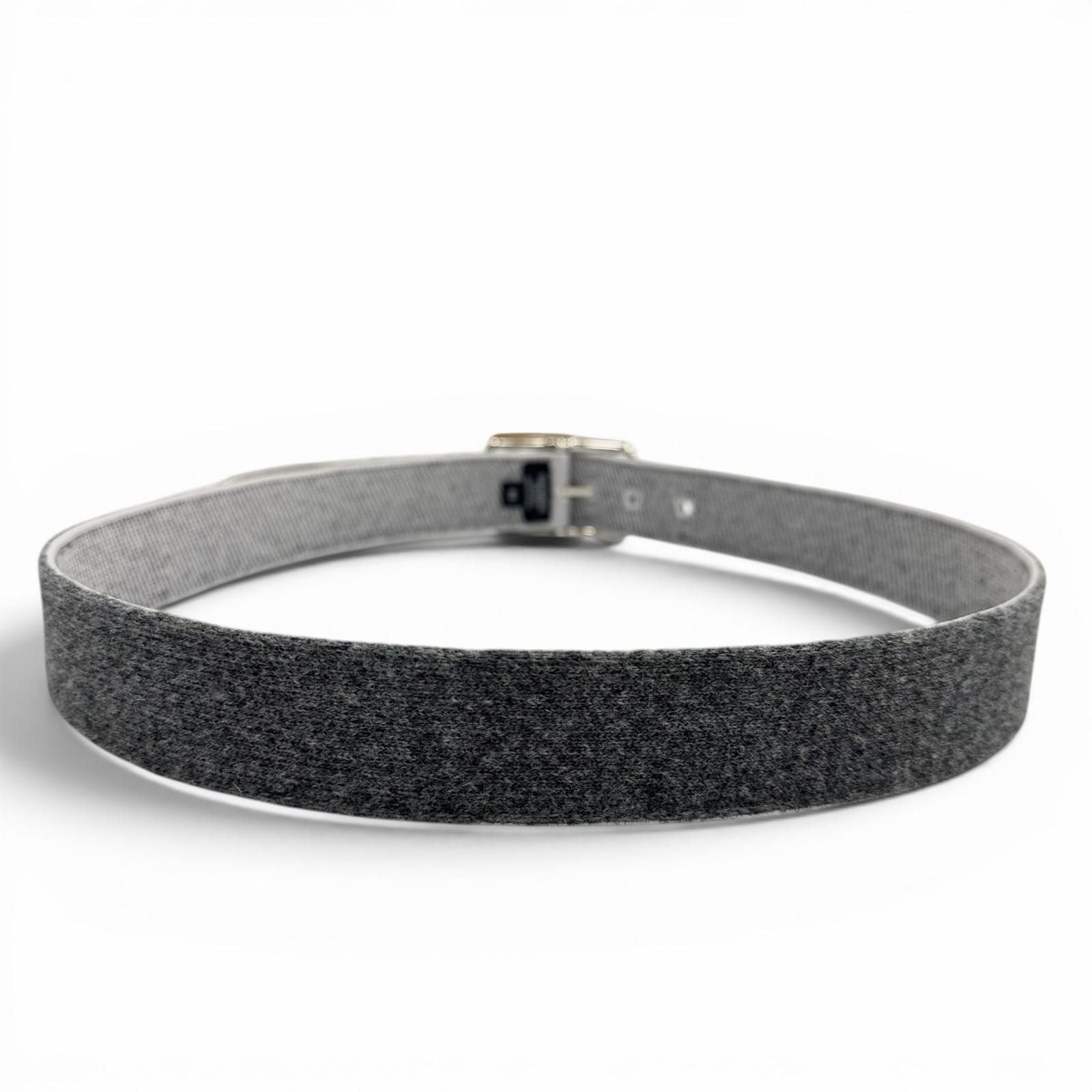 Hermes Cape Cod 32 Woolly Silver Pin Buckle Belt Gray 85 — view 3