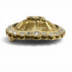 Chanel 25k CC Logo Heart Rhinestone Brooch Gold Box — view 4